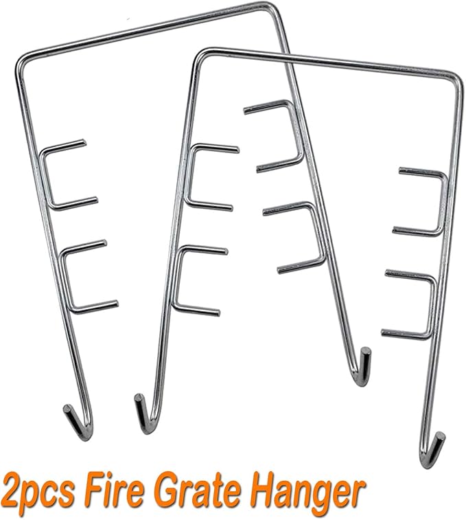 MixRBBQ 27 inch Ash pan for Chargriller 1224 1324 2121 2222 2727 2828 2929 Charcoal Grill, Fire Grate Replacement Part with 2pcs Fire Grate Hanger, Porcelain-coated Steel 27" Drip Pan