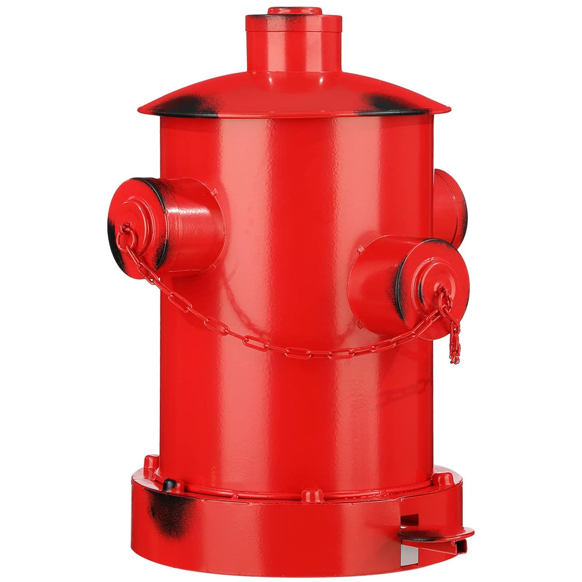 Hoolerry Fire Hydrant Trash Can Retro Creative Garbage Can with Inner Bucket Large Capacity Wrought Iron Pedal Trash Can Indoor Outdoor Waste Bins for Park Garden Kitchen Garbage (Red, Small)