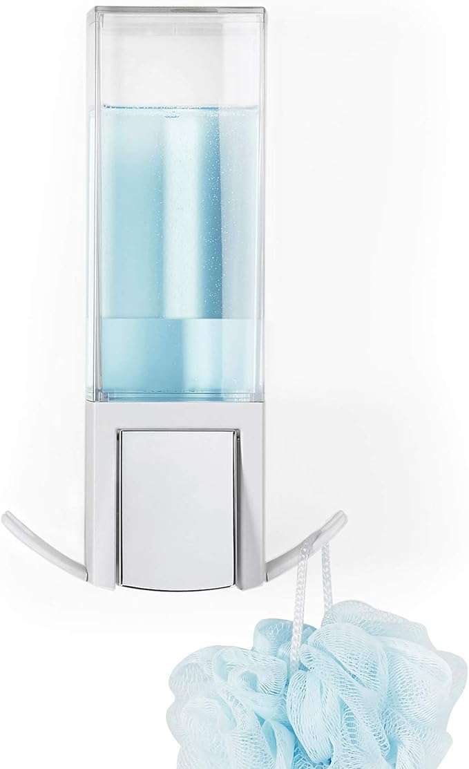Compactor Clever Soap Dispenser Show Collection, M Size, White, No Drilling Required RAN9653