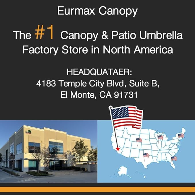 Eurmax USA 10x15ft Pop Up Canopy, Commercial Instant Tent for Outdoor Events, Patented No-Tip Rolling Storage Bag with 4 Sandbags,UV & Water Resistant,Heavy Duty Portable Shelter Gazebo,Black