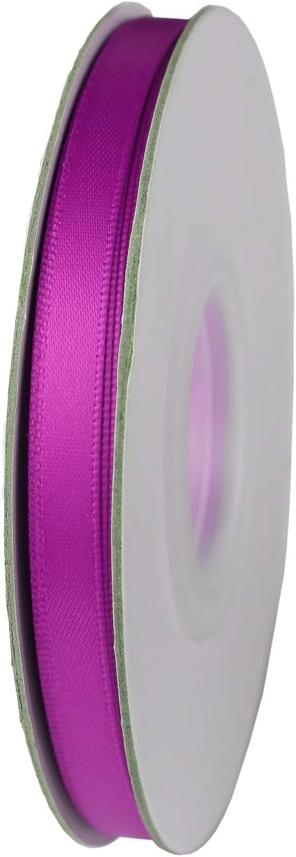 ITIsparkle 1/4" Inch Double Faced Satin Ribbon 50 Yards-Roll Set for Gift Wrapping Scrap Books Party Favor Hair Braids Baby Shower Decoration Floral Arrangement Craft Supplies, Purple Ribbon