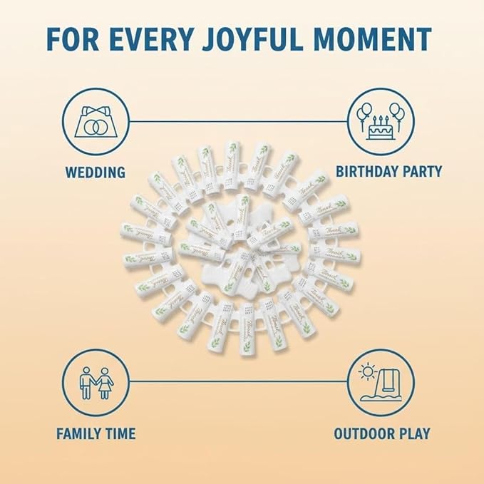 24 Pack Wedding Bubbles Machine Party Set, Automatic Bubble Guns with Bubble Concentrate, Suitable for All Types of Parties and Events (Without Battery)