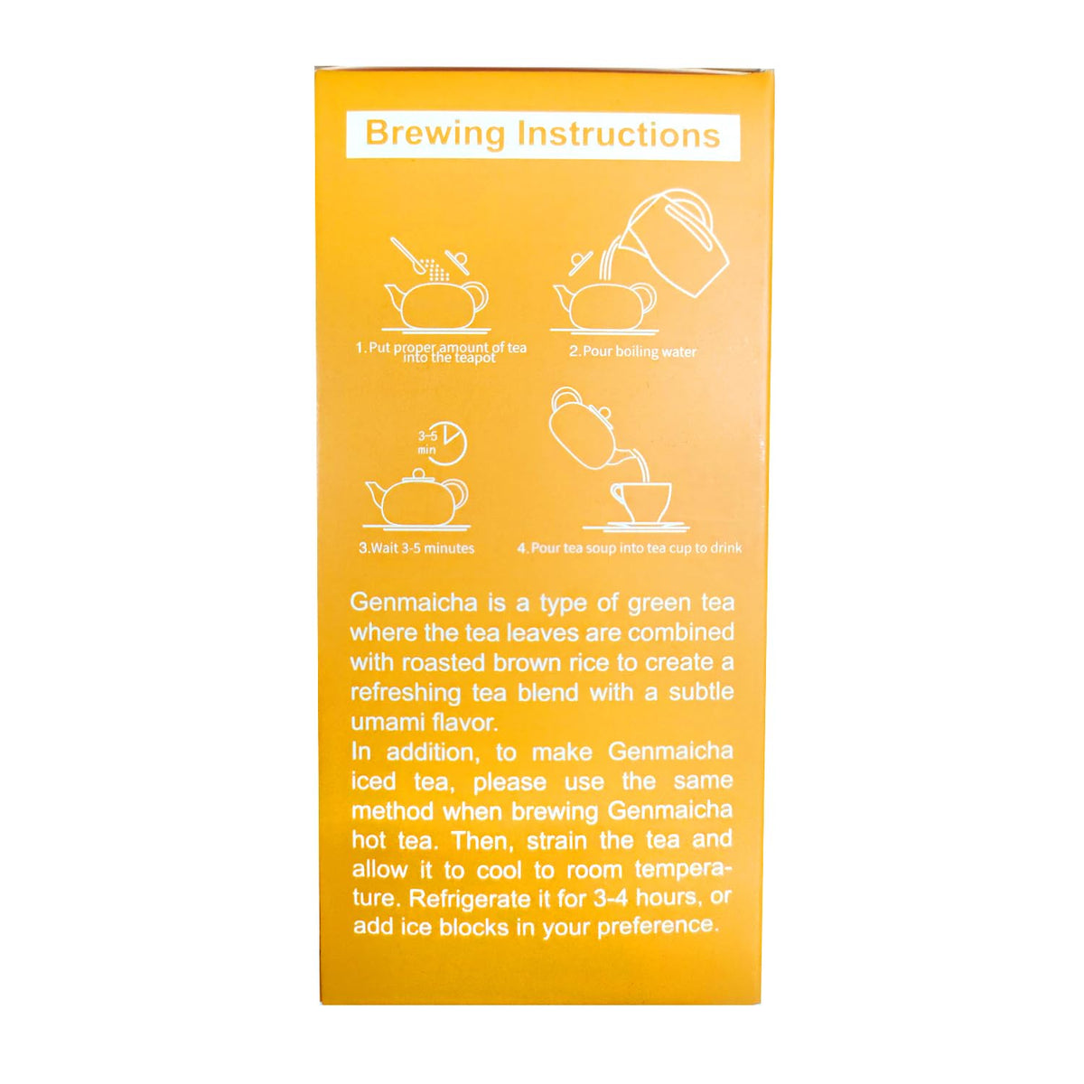 Tian HU Shan Genmaicha Green Tea with Roasted Rice, Low Caffeine Genmaicha Tea Loose Leaf 8 Ounce / 226g