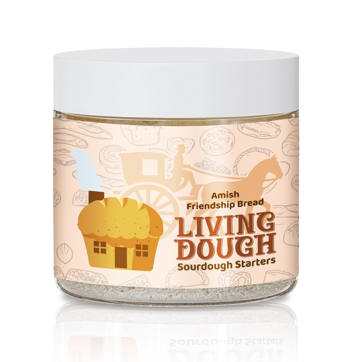 55 Year Old Amish Friendship Sourdough Starter Culture for Baking, 3.5 Oz | Sweet, Active &amp; Live Organic Sourdough Starter for Artisan Bread, Pizza Dough, Waffles, Homemade Bread Recipes and More