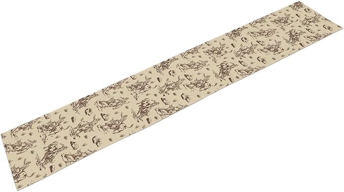 Western Desert Cowboy Table Runner, Seasonal Spring Fall Kitchen Dining Table Decoration for Indoor Outdoor Home Party Dinner 13x90in