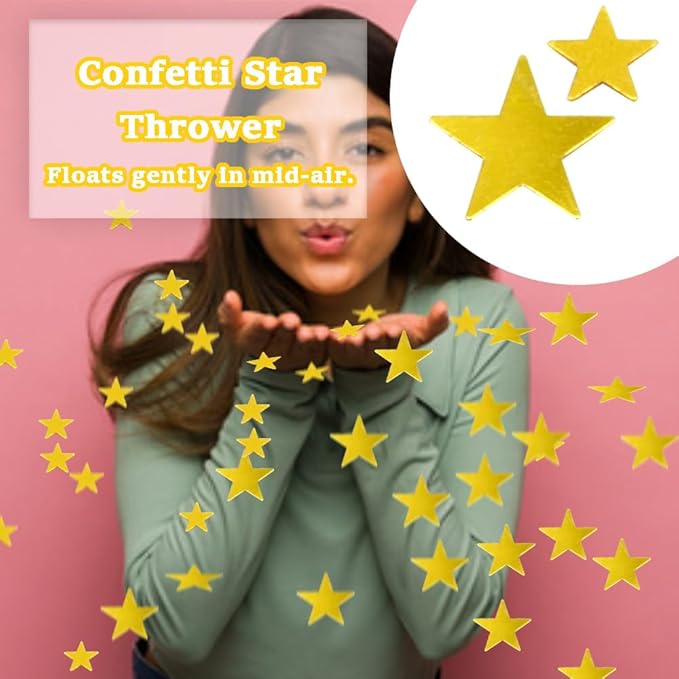 60g/2.1oz Foil Star Confetti Glitter Mixed Pack Metallic Foil Table Confetti Sparkle Sequins for Wedding,Party Decoration(Gold)