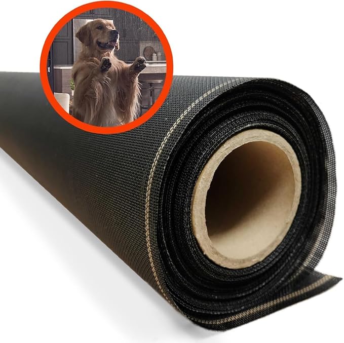 Super Screen 20/20 No-See-Um Screen - (144 in x 100 ft) - Weather & Pet Proof Screen - Porch & Patio Screen - Durable Screen Mesh Roll - Window Screen Replacement Bug Mesh - Dog & Cat Proof Screen