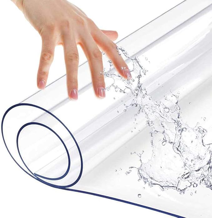 28x66 Inch Clear PVC Table Protector Protector Mat for Table Transparent Desk Top Cover Protector Mat Clear Table Pad Vinyl Table Mat Waterpfoof Plastic Desk Protector for Dining Table Writing Desk