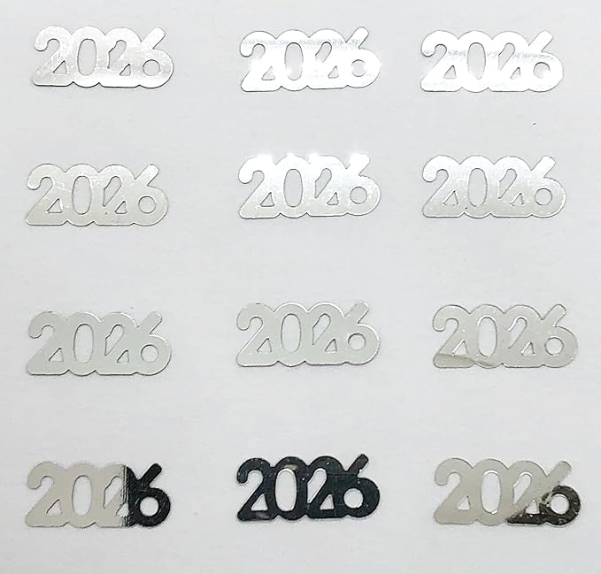Confetti Year 2026 Silver - Retail Pack #7346 QS0
