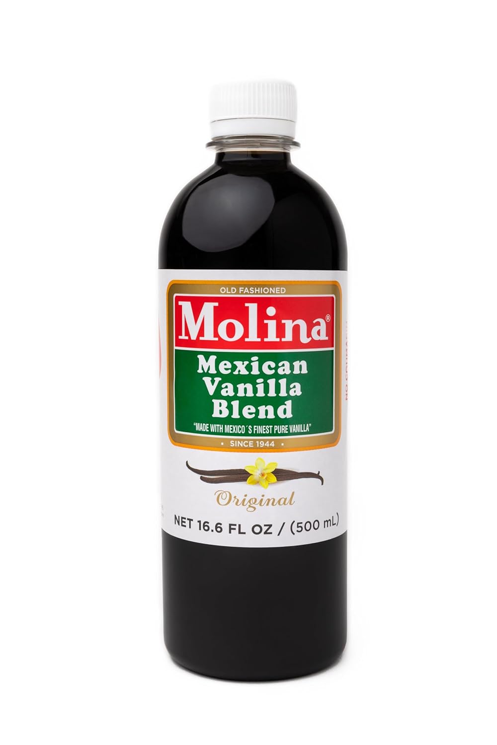 Vanilla Molina - Mexican Vanilla Blend with Pure Vanilla Extract - 2 Pack (16.6 Fl Oz Bottles) - 33.86 Fl Oz Total, Natural Flavoring for Baking