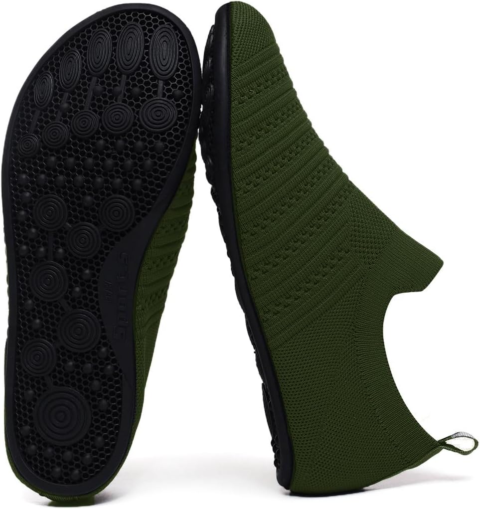 QZKDM Lightweight Slip on Grip Indoor House Slippers Barefoot Non Slip Home Exercise Yoga Shoes for Men Women