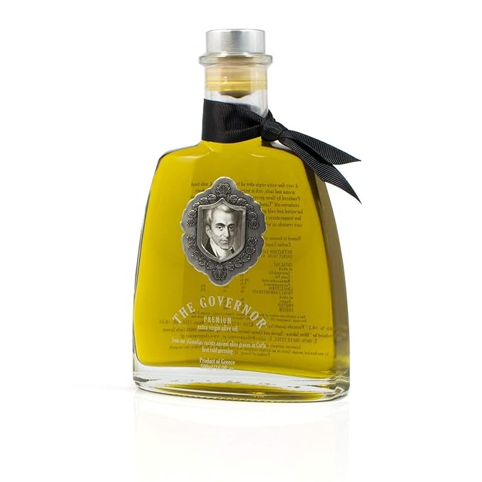 The Governor Premium Extra Virgin Olive Oil - Unfiltered, Cold-Pressed, Single Origin Lianolia - Peppery, Robust, Floral, Fruity Notes