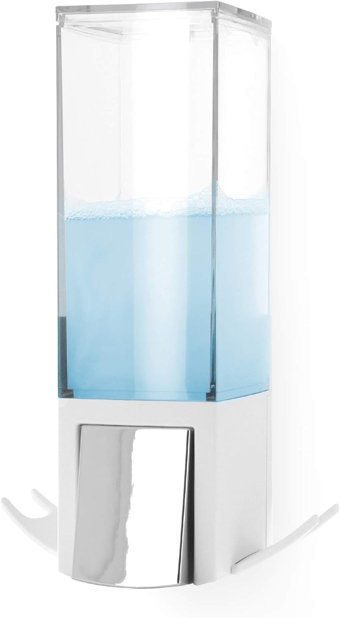 Compactor Clever Soap Dispenser Show Collection, M Size, White, No Drilling Required RAN9653