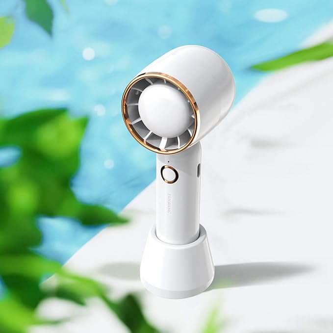 Portable Fan with Remote, Ultra Quiet USB Fan, 4 Speeds & 3 Warm Lights, Hanging Travel Fan with Timer, for Office, Bedroom, Nursery, Camping Tent