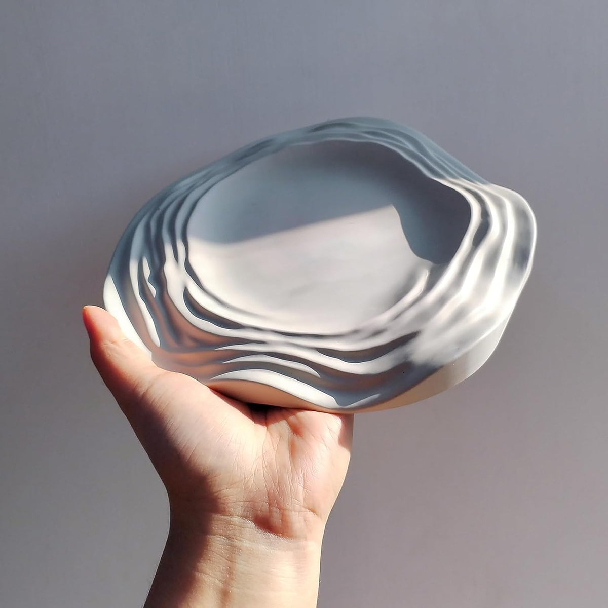 Wehous Irregular Tray Silicone Molds, Wave Flower Tray Resin Concrete Mold, 3D Unique Ocean Wave Shape Storage Container Mold for Epoxy Casting