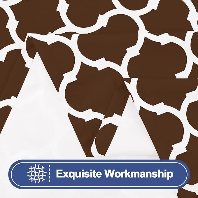 Smiry Picnic Table Cover with Bench Covers, Waterproof Elastic Fitted Tablecloth for 5 Foot Tables, Washable Polyester Tablecloths for Camping, Indoor & Outdoor (Coffee, 30x60 Inch 3-pc Set)