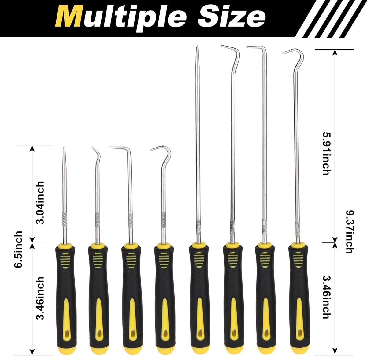 Aleric 8 Pieces Pick and Hook Tools Set, Precision Automotive Pick Tool for Car Auto Oil Seal, Pick Set Mechanic
