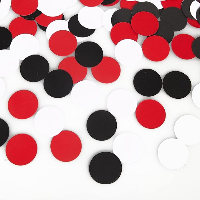 Red Black White Party Decorations - 300Pcs Confetti Paper Dot Birthday Baby Shower decoration Bridal Wedding Table Decor