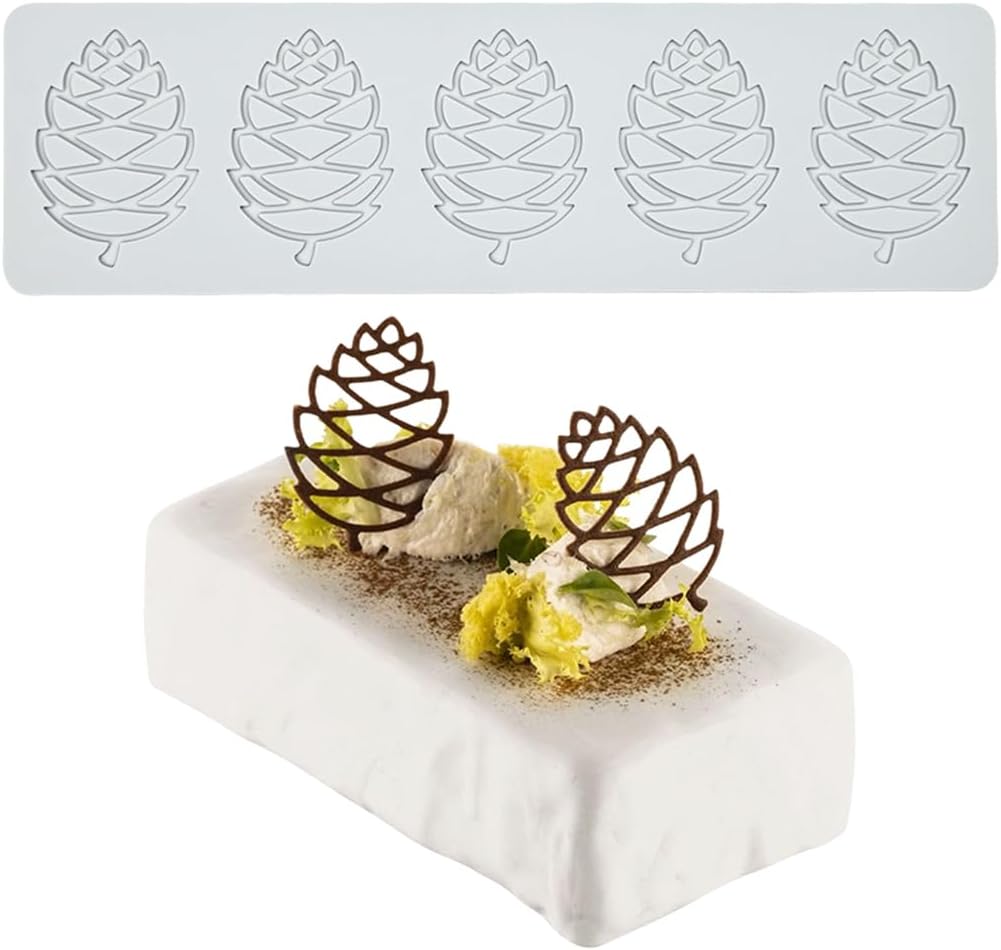 mostsom3D Hollow Out Lace Mold Silicone Pinecone Shape Fondant Molds Chocolate Mould For Cake Pastry Decor Baking Gumpaste Moulds Decoration Sugar