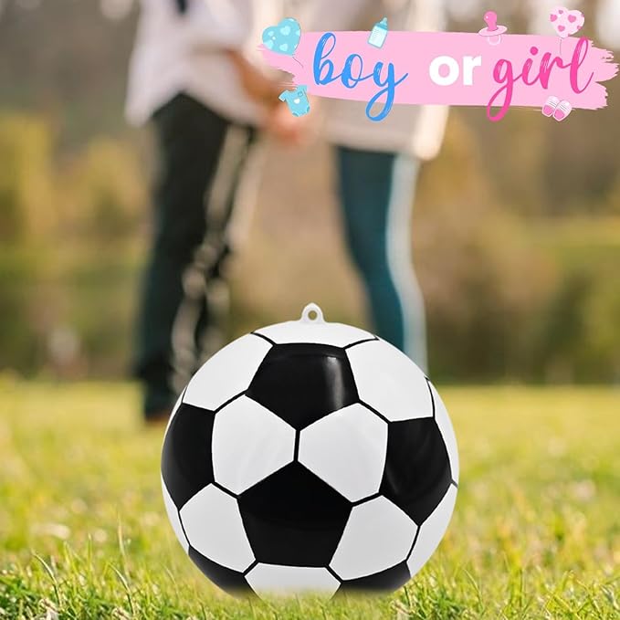 Gender Reveal Soccer Ball with Powder Pink or Blue Exploding Gender Reveal Ball for Game Boy or Girl Reval Soccer Ball with Powder for Gender Reveal Party Ideas (Powder, Blue&Pink)
