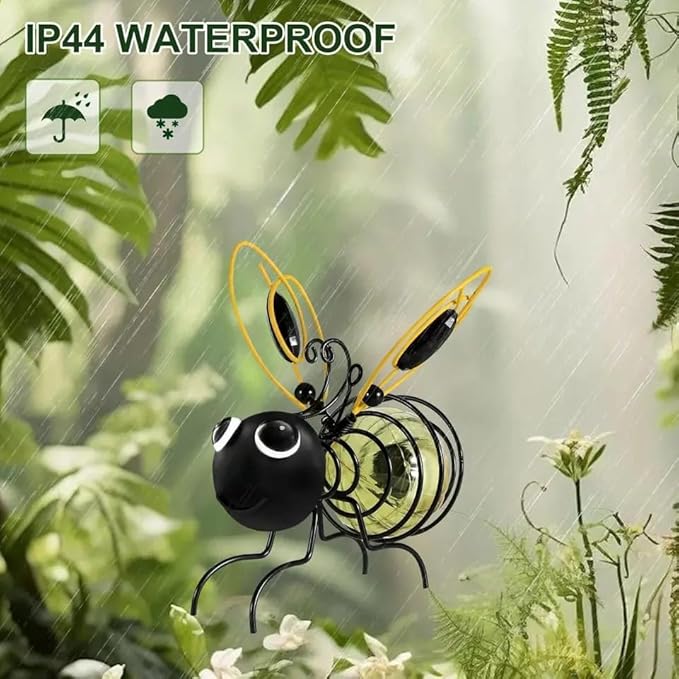 Solar Bees Lights Outdoor, Hanging Bee Solar Garden Light,2025 New Solars Bees Simulation Lights, Waterproof Bumble Bees Solars Light for Party Festivals Garden Decor Birthday Gifts (Blue 2pcs)