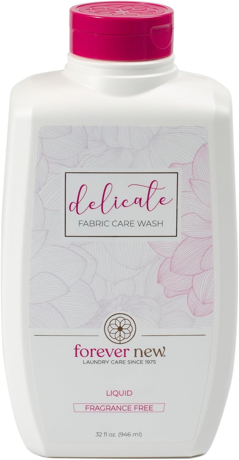 Forever New 32oz Liquid Unscented Fabric Care Wash 2 Pack (64oz Total) Natural Laundry Detergent