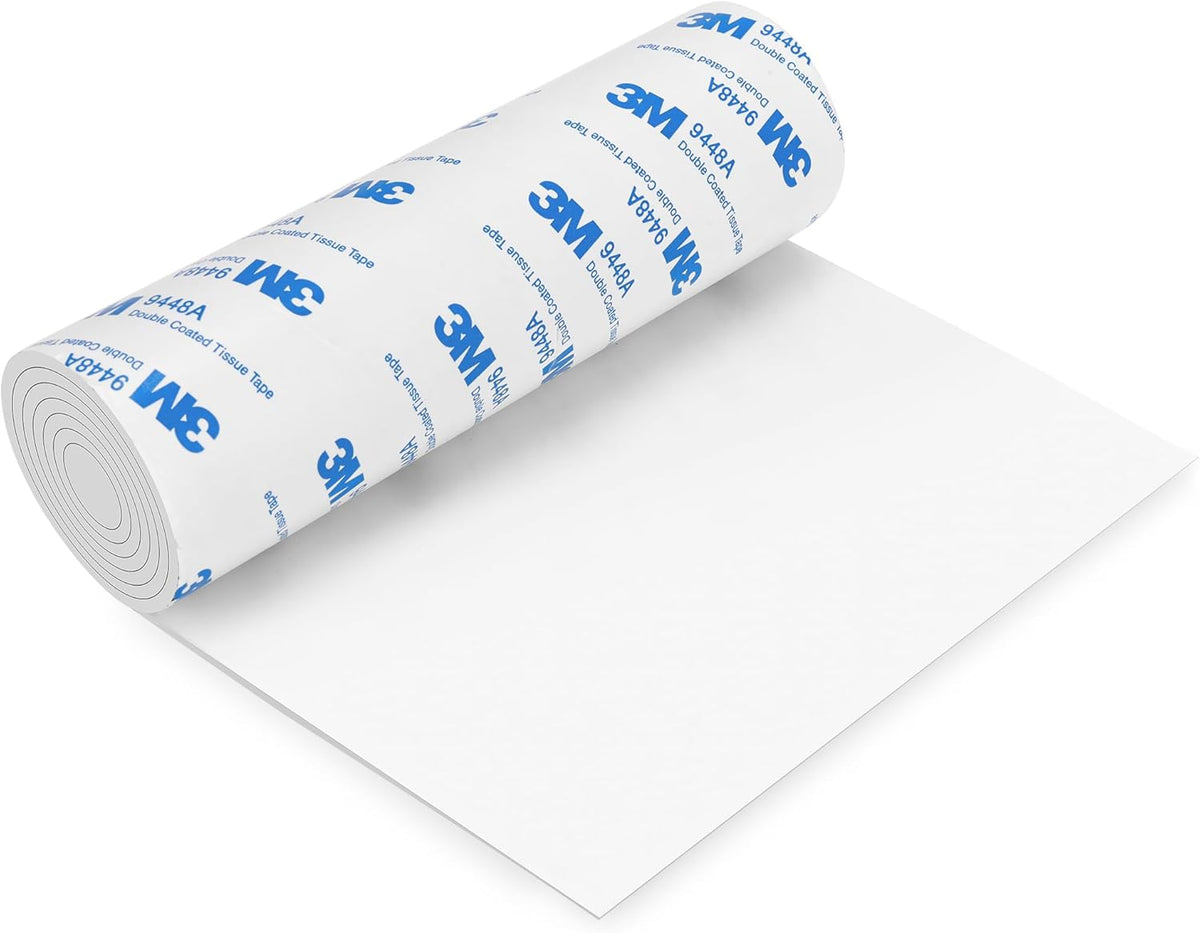Silicone Furniture Pads, 5" x 40" Non Slip Furniture Pads Anti Skid Pads Non Slip Self Adhesive Cuttable Silicone Tape Strip Roll for Protecting Hardwood Floors Chair Wall Protector - White