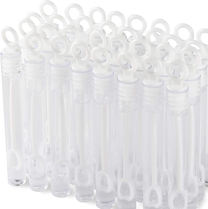 112 Pack Mini Wedding Bubble Wand (White Circle Style), Ideal Party Favors for Anniversaries, Celebration Supplies, Valentine’s Day, Pool Parties, Family Reunion, and Great Gift for Couple Boy Girl