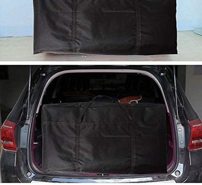 WITERY 180L Large Storage Bag Garden Furniture Cushion Storge With Zip Waterproof Sturdy 600D Oxford Moving Clothes Storage Bags Organizer Bags For Bedding, Duvets, Pillows, Clothes (Black 2pack)