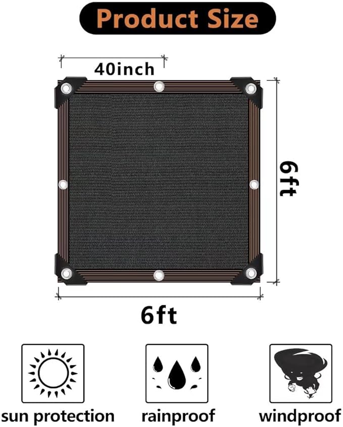 Shade Cloth - 70-90% Sunblock Net for Garden Patio,Shade Sails for Plants Greenhouse Outdoor Pergola Lawn Swimming Sun Shade Cloths for Kennel Chicken Coop Easier to Hang Shade Net Cover