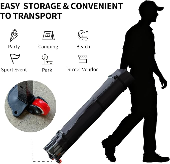 10x10 Pop up Canopy Tent with Awning Easy up Canopy with Wheel Bag Heavy Duty Waterproof Canopy Commercial Gazebo Tent for Outdoors Parties Vendors(Dark Green