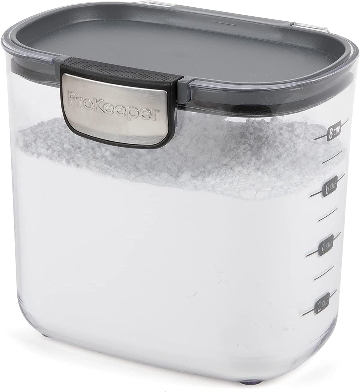 Progressive International ProKeeper+ Clear Plastic Airtight Food Baker's Kitchen Storage Organization Container Canister Set with Magnetic