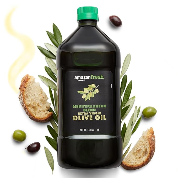 Fresh, Mediterranean Blend Extra Virgin Olive Oil, 2QT 3.6 Fl Oz (2L)