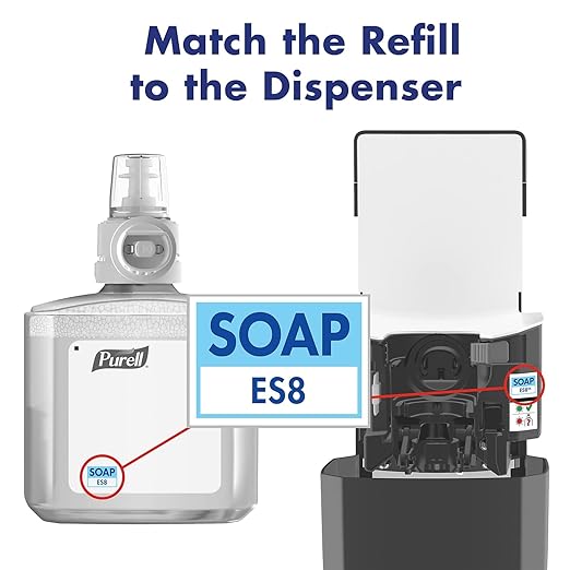 PURELL ES8 Automatic Soap Dispenser, Graphite, for 1200 mL PURELL ES8 HEALTHY SOAP Refills (Pack of 1) - 7734-01 - Manufactured by GOJO, Inc.