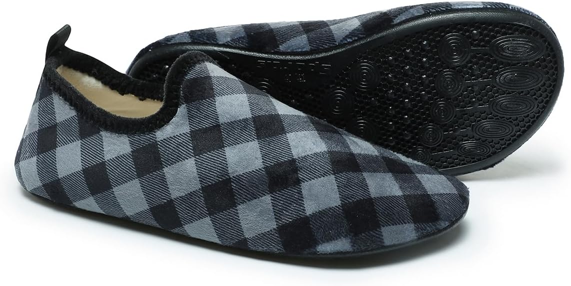 Adult Indoor House Slippers Socks Lightweight Non Slip Grip House Home Shoes for Women Men