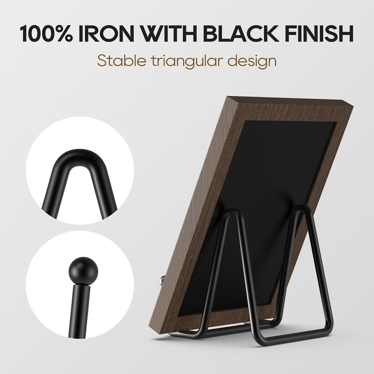 3 Pack 3 Inch Plate Stands for Display - Metal Picture Stand Plate Holder