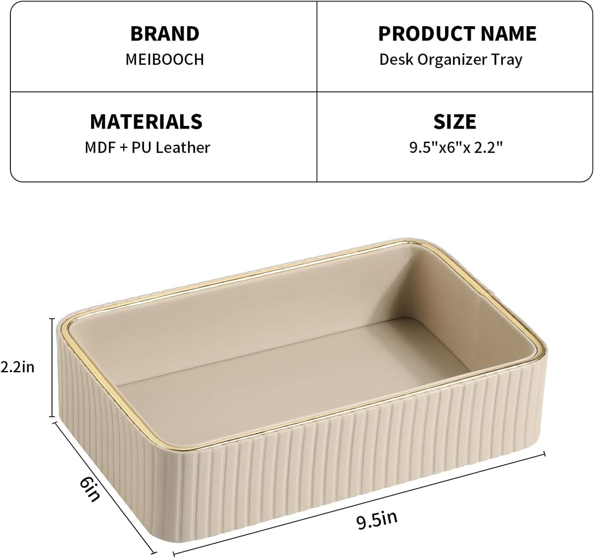 Desk Organizer Tray, PU Leather Valet Tray Nightstand Organizer Cologne Perfume Trays for Men Women