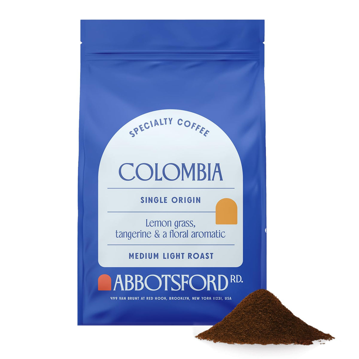 Colombia Ground Coffee, Single Origin Medium-Light Roast Coffee with Lemongrass, Tangerine & Floral Aromatic Notes, Colombian Specialty 12oz Bag