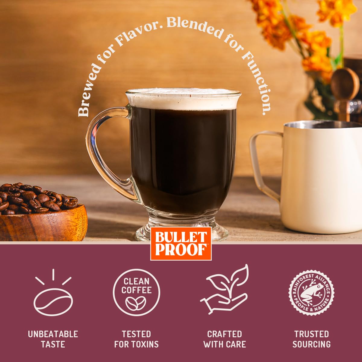 Bulletproof The Maximizer Ground Coffee, 10 Ounces, Clean Coffee with Prebiotics