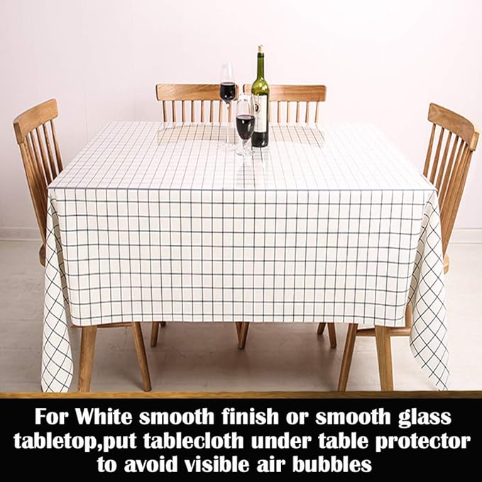 28x40 Inch Transparent Protector Mat for Table Clear PVC Table Protector Non-slip Desk Top Cover Protector Mat Clear Table Pad Desk Mat Waterpfoof Plastic Desk Protector for Kitchen Table Writing Desk