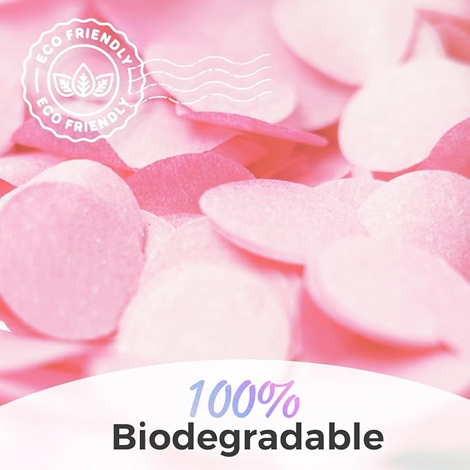 0.5LBS Confetti, Pink Biodegradable Confetti - Rectangular Fluttering Tissue Paper Confetti for Gender Reveal and Launcher use – Parties, Concerts and Weddings for Events (0.5Lbs pink)