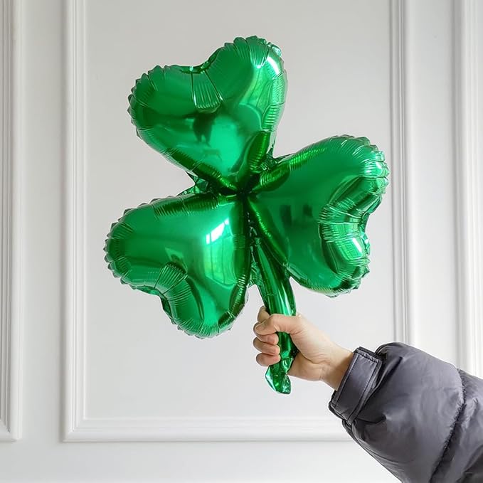St. Patrick's Day Balloons Set, 9PCS Lucky Shamrock Green Hat Mylar Foil Balloons for St Patrick's Day Birthday Baby Shower Wedding Irish Themed Party Decoration Supplies