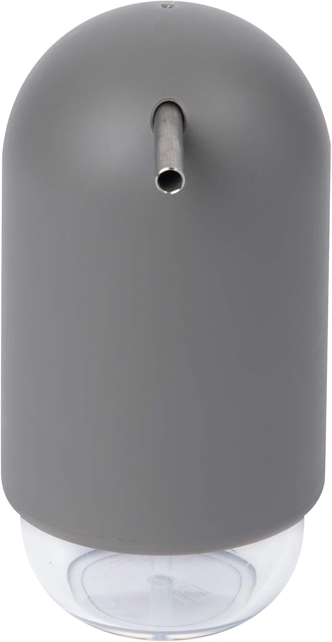 Umbra Touch Soap Dispenser Pump 13 oz (384 ml) Capacity for Liquid Soap or Hand Sanitizer, Easy to Refill, Grey