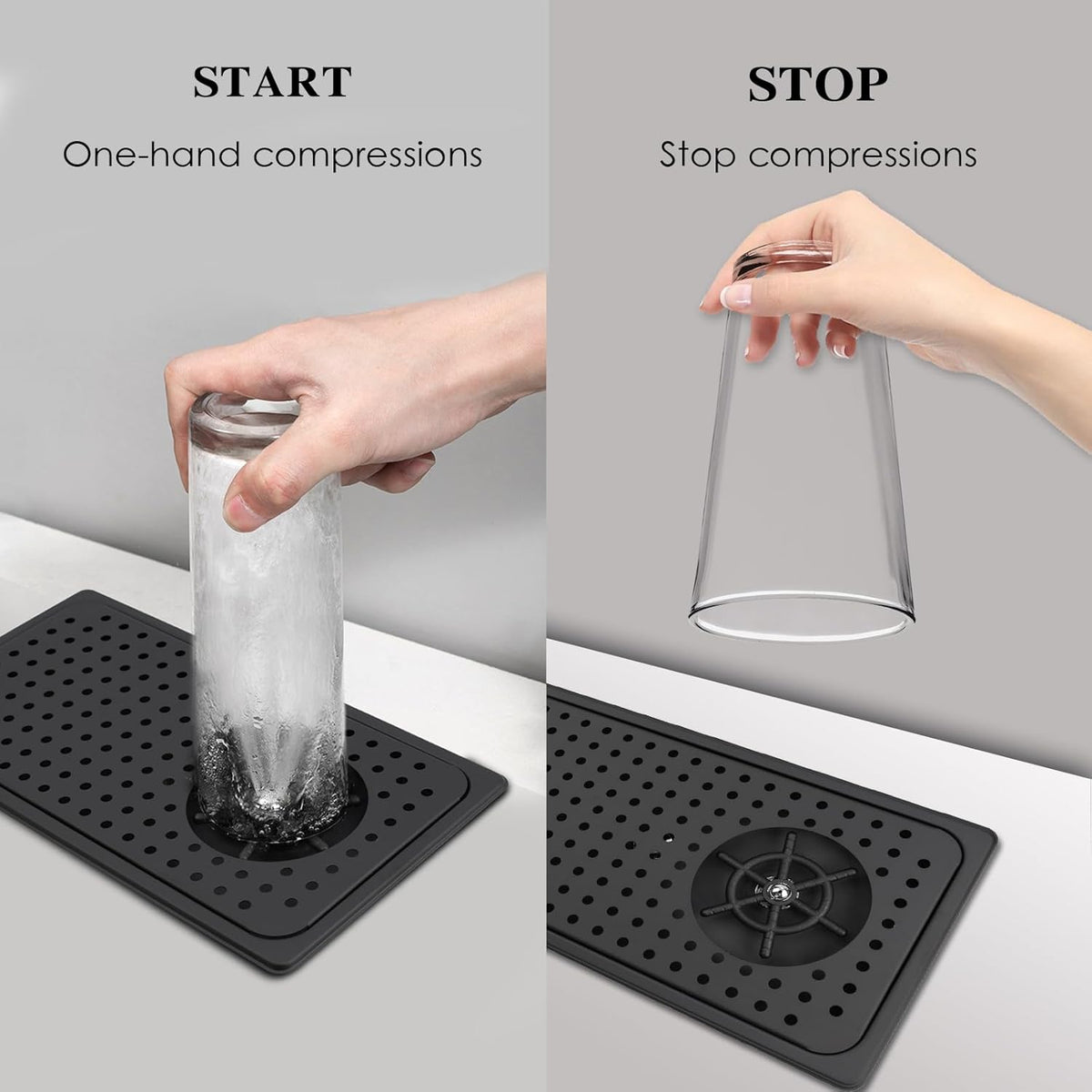 Pitcher Washer, Espresso Washer, Drainage and Drip Tray Stainless Steel Bar Glass Washer is The Sink