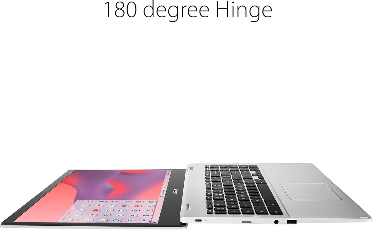 ASUS Chromebook CX1, 15.6" FHD NanoEdge Display, Intel Celeron N4500 Processor, 64GB eMMC Storage, 8GB RAM, ChromeOS, Transparent Silver, CX1500CKA-AS84F