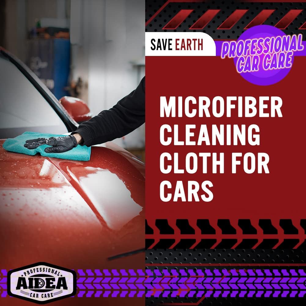 AIDEA Microfiber Cleaning Cloth-50PK, Microfiber Towels for Cars, 12×12"
