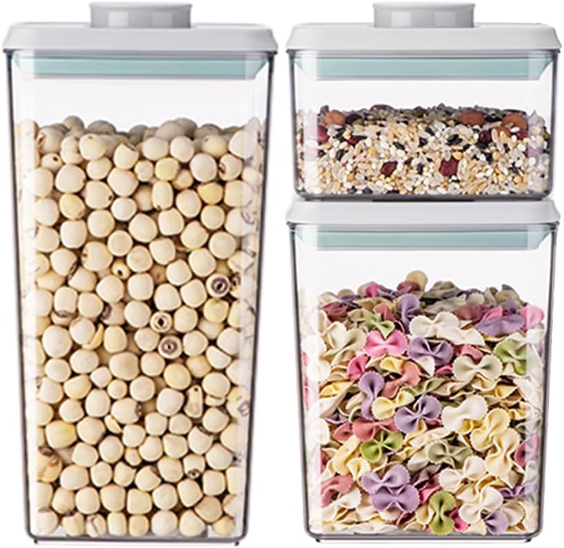 Food Storage Containers with Lids Airtight- 3Pcs BPA-Free Kitchen and Pantry Organization Pop Containers