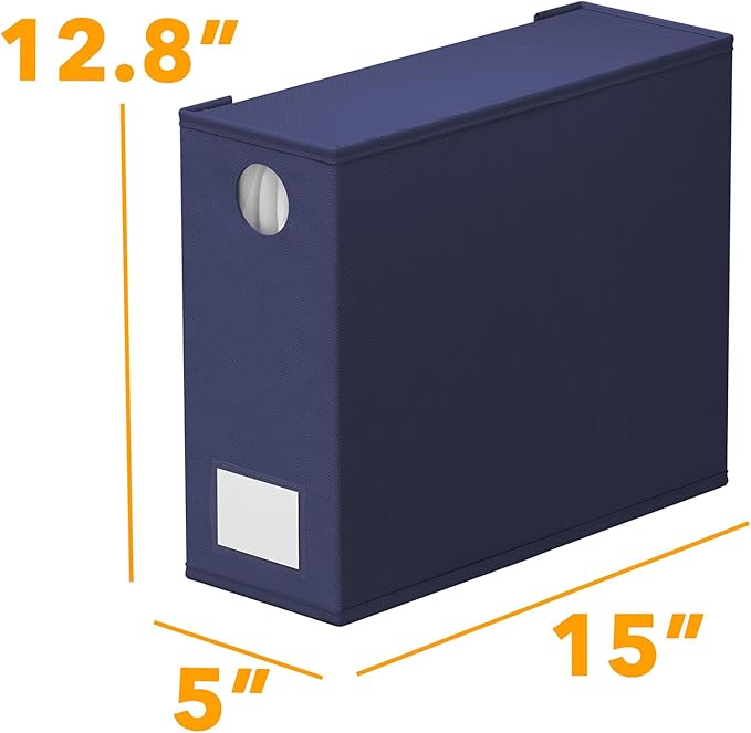 SpaceAid 6 Pack Bed Sheet Organizers and Storage, Foldable Sheet Organizer with Window for Linen Closet, Set Folder Keeper for Queen & King Size Bedding Storage (Navy Blue)