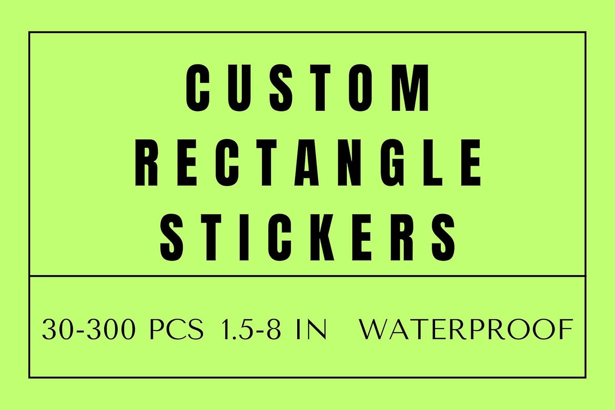 Custom Rectangle Stickers for Business Logo, Custom Rectangle Labels for Candle Jar Coffee, 30-300 pcs, Waterproof Glossy Vinyl Stickers, Upload Your Design (4x5 in)