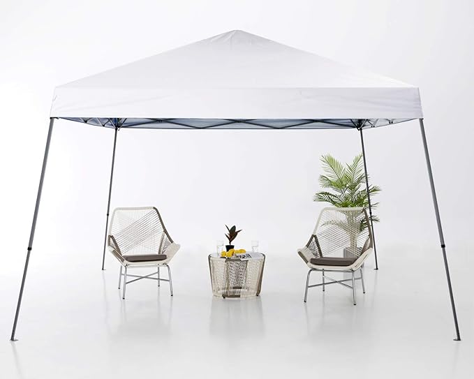 ABCCANOPY Stable Pop up Outdoor Canopy Tent 12 x 12 ft Base / 10 x 10 ft Top, White